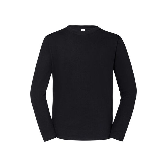Fruit of the Loom Mens Iconic  Long-Sleeved T-Shirt / Black - Picture 1 of 3